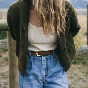 Ozma Sloan cardigan in forest